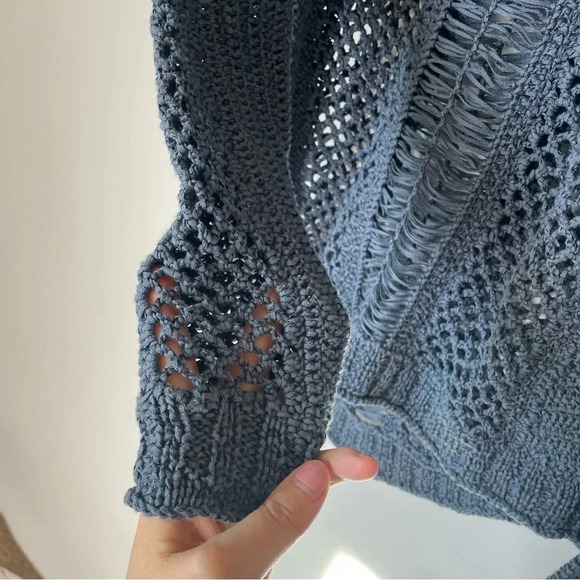 BcbgMaxAzria Lynx Open Stitch Crochet Pullover Sweater Size XS - Picture 9 of 9